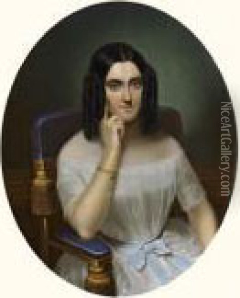 Portrait De Madame Martineng Oil Painting - Theodore Fantin-Latour