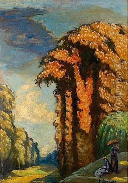 Paysage De Saint Cloud Oil Painting - Emile Bernard