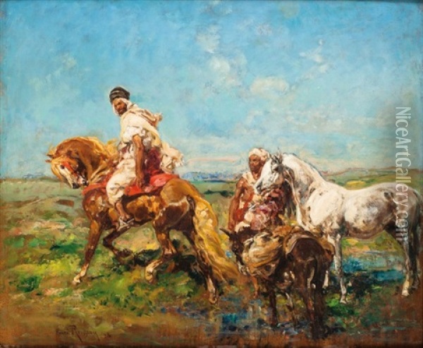 Cavalier A L'oasis Oil Painting - Henri Emilien Rousseau