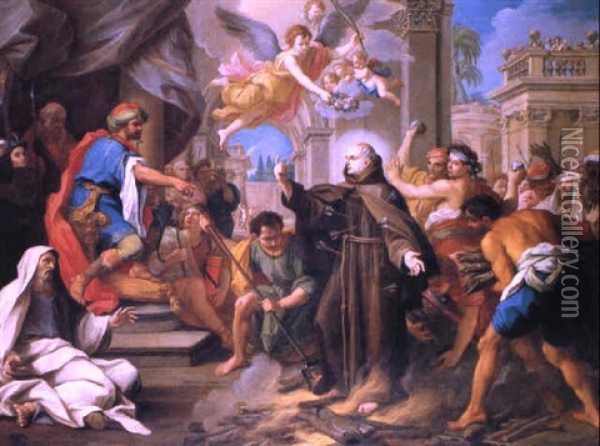 Martirio Del Beato Giovanni De Prado Oil Painting - Agostino Masucci