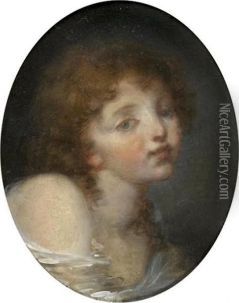 Portrait De Jeune Fille Oil Painting - Jean-Honore Fragonard