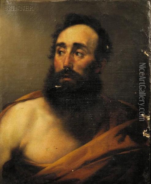 Portrait Of An Apostle Oil Painting - Philippe Auguste Hennequin