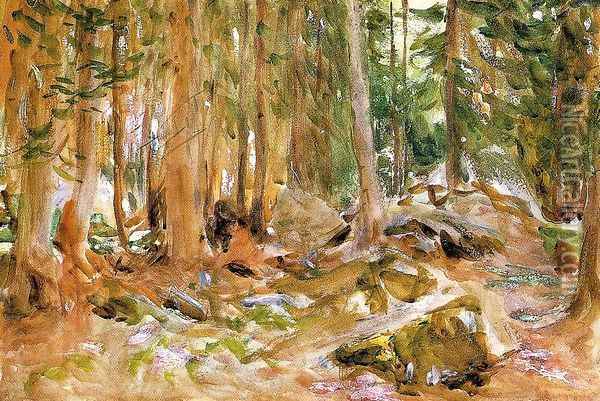 Pine Forest Oil Painting - John Singer Sargent