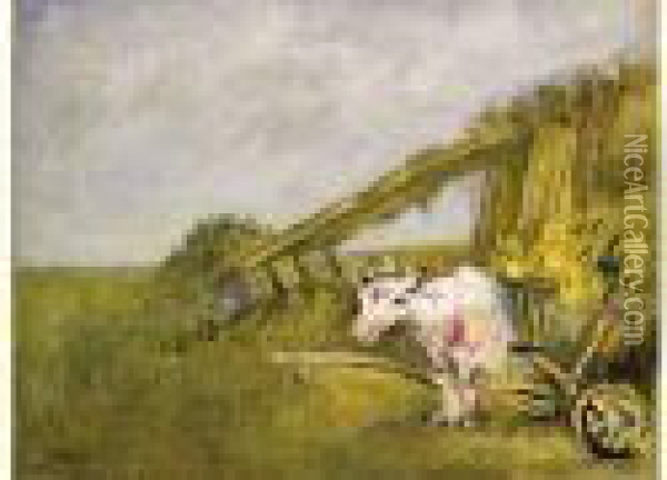 In The Field, C. 1928 Oil Painting - Issachar ber Ryback