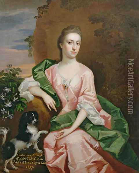 Catharine Littleton wife of John Floyer Oil Painting - Sir Godfrey Kneller