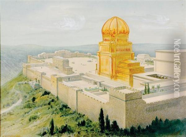The Temple Of Solomon Oil Painting - William Lippincott
