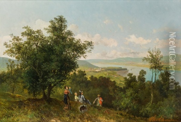 Blick Auf Klosterneuburg Oil Painting - Theodore von Ehrmanns