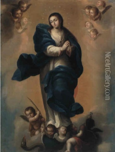 Virgen Pursma Oil Painting - Manuel Caro