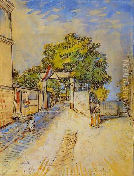 The Entrance of a Belvedere Oil Painting - Vincent Van Gogh