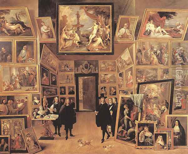 Archduke Leopold Wilhelm in his Gallery Oil Painting - David The Younger Teniers