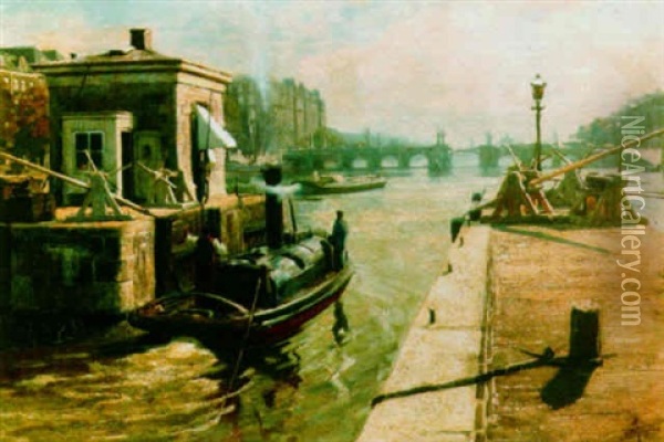 A View Of The Amstel Near Carre Oil Painting - Hendrik Willebrord Jansen