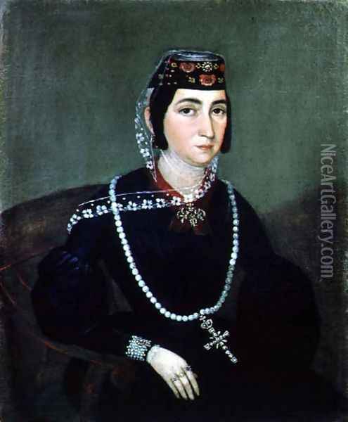 Portrait of Princess Salome Chavchavadze Oil Painting - Anonymous Artist
