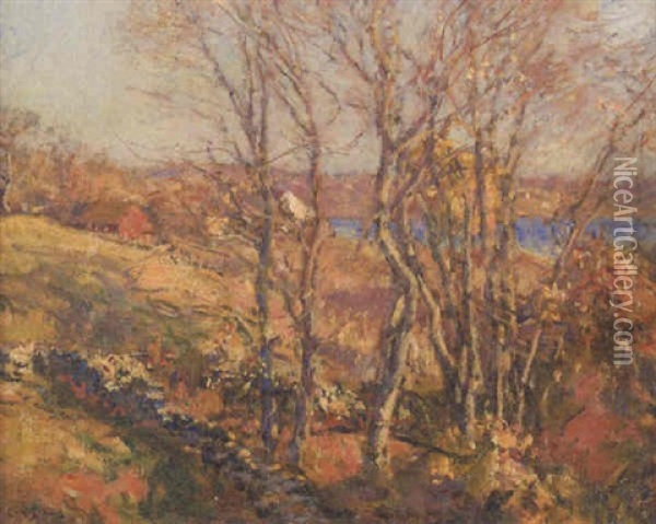 Near Mystic (autumn Landscape) Oil Painting - Charles Harold Davis