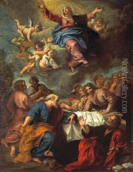 The Assumption Of The Virgin Oil Painting - Charles de Lafosse