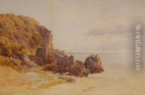 Rocky Coastal View Oil Painting - John Mogford