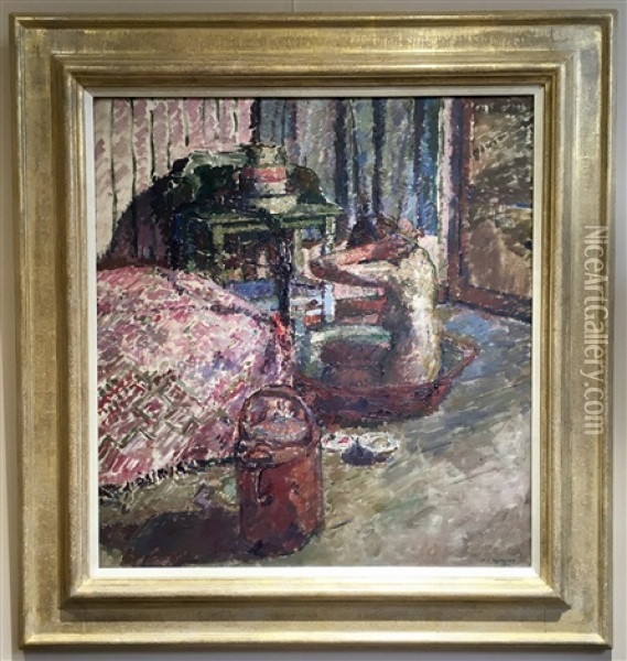 Picnickers In The Treasury Gardens Oil Painting - Maud Mathers