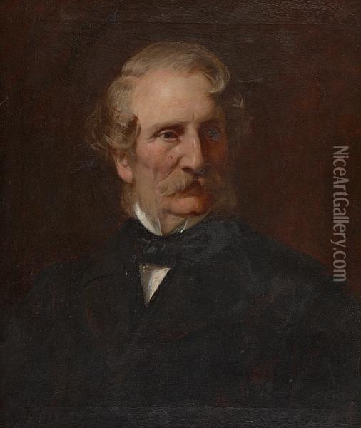 Portrait Of A Gentleman Oil Painting - Charles Lees