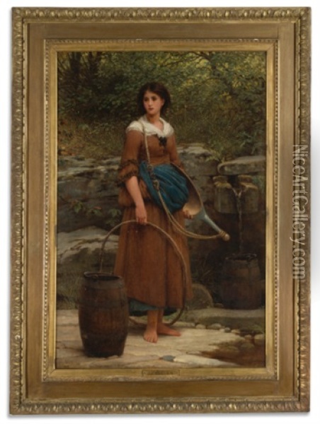 The Nut Brown Maid Oil Painting - George Dunlop Leslie