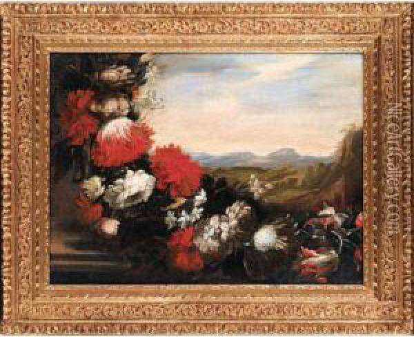 Nature Morte Au Fleurs Oil Painting - Vicenzino