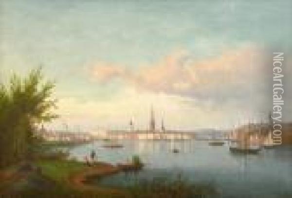 Riddarfjarden - Stockholm Oil Painting - Carl Abraham Rothsten