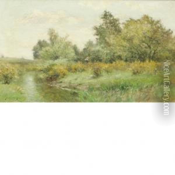 Verdant Landscape Oil Painting - Albert B. Insley
