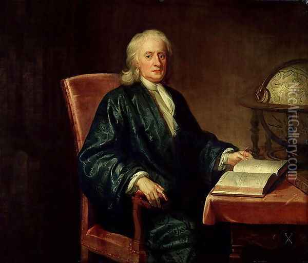 Portrait of Isaac Newton 1642-1727, c.1726 Oil Painting - Enoch Seeman