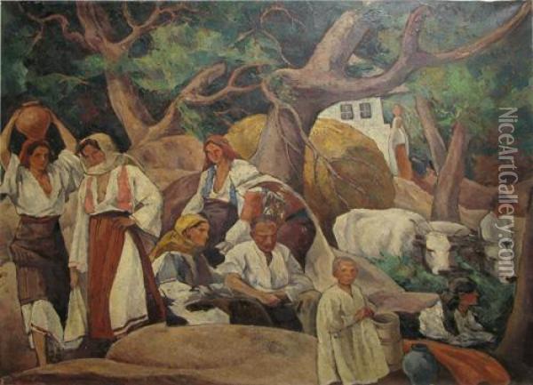 Smbata La Amiaza Oil Painting - Ion Theodorescu Sion