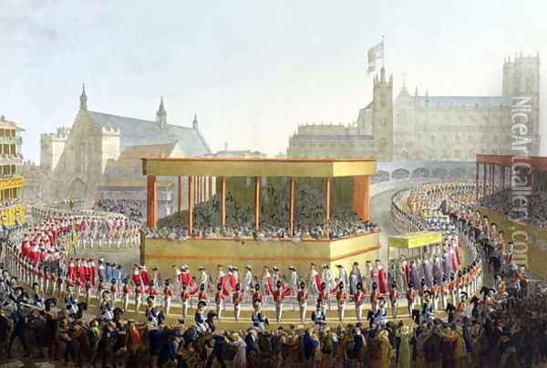 Coronation Procession of George IV, 1821 Oil Painting - George the Elder Scharf