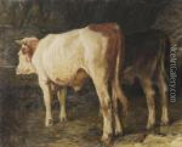 Mucche Oil Painting - Ruggero Panerai