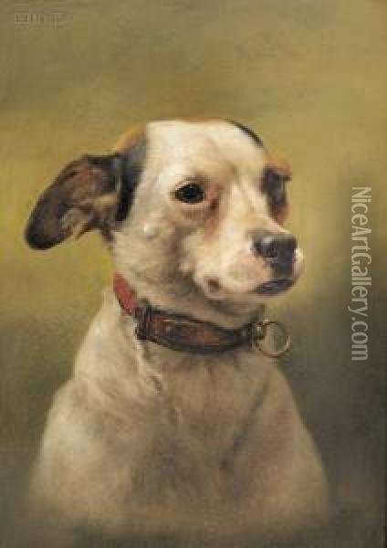 Dick (fox Terrier) Oil Painting - Herbert William Weekes