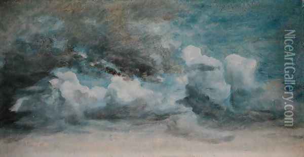 Cloud Study, c.1849-55 Oil Painting - Lionel Constable