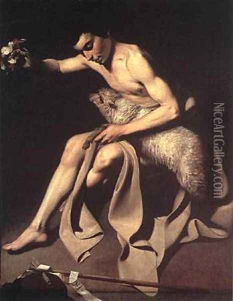 St John the Baptist Oil Painting - Michelangelo Merisi Da Caravaggio