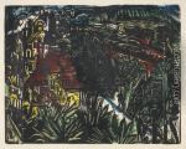 Jenenser Landschaft Oil Painting - Ernst Ludwig Kirchner