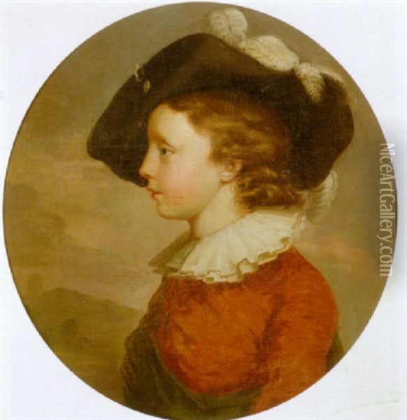 Portrait Of A Boy Oil Painting - Richard Cosway