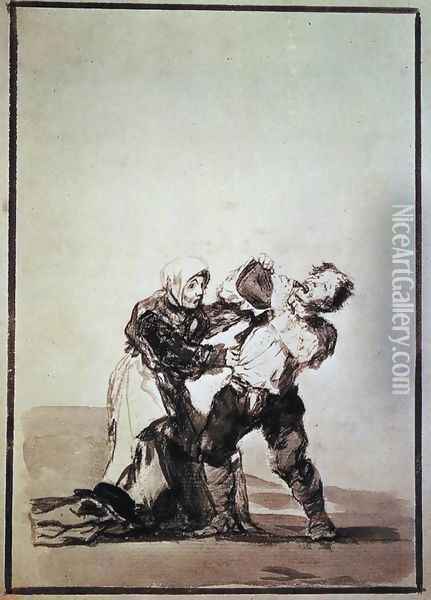 You'll see later (Después lo veras) Oil Painting - Francisco De Goya y Lucientes