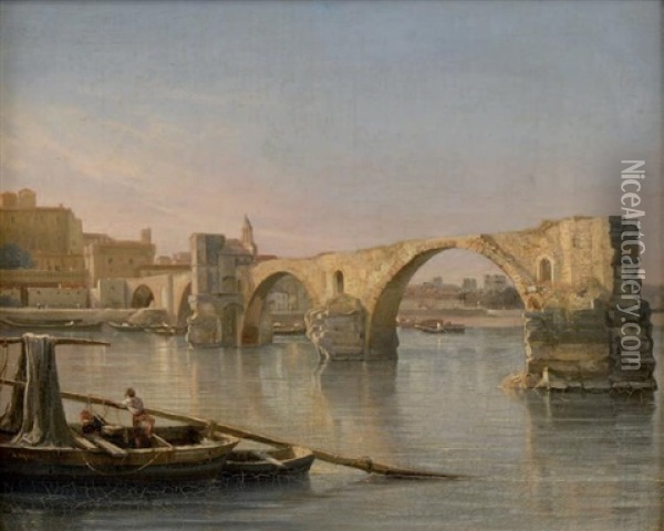 Le Pont Saint-benezet A Avignon Oil Painting - Isidore Dagnan
