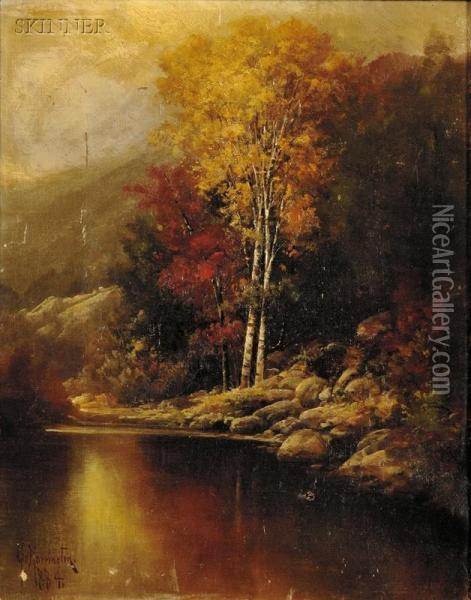 Autumn Landscape Oil Painting - George Harrington