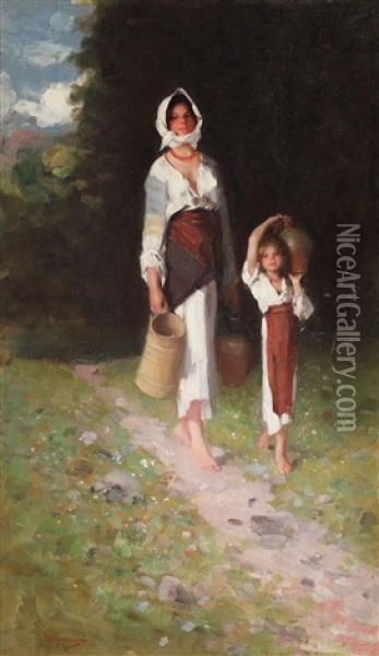 Tarancute (de La Fantana) Oil Painting - Nicolae Grigorescu