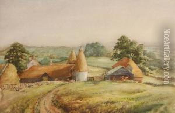 Agmerhurst Farm, Battle, Sussex Oil Painting - Rolinda Sharples