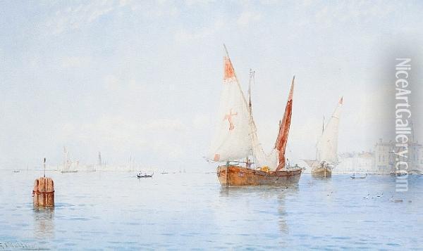 Calm Waters, Venice Oil Painting - George Stanfield Walters