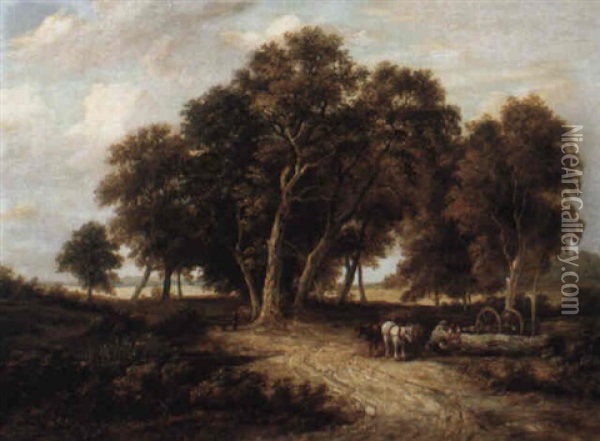 The Loggers Oil Painting - Samuel David Colkett
