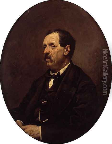 Retrato de D. Pascual García Rubio (Portrait of D. Pascual García Rubio) Oil Painting - Francisco Domingo Marques