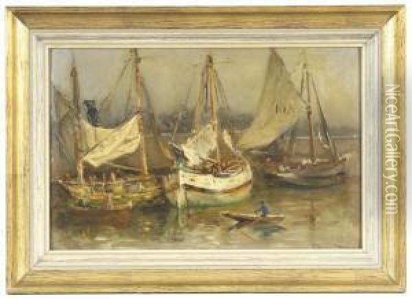 Vielerlei Boote Oil Painting - Friedrich Ernst Morgenstern