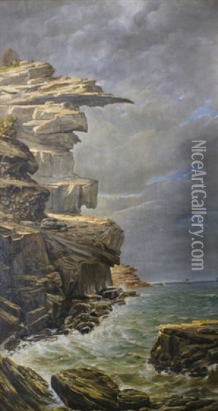 Coastal View, Bondi Oil Painting - Lucien Henry