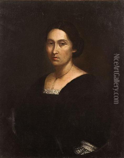 Ritratto Di Lucia Manganone Oil Painting - Giovanni Gonzales Giachinetti