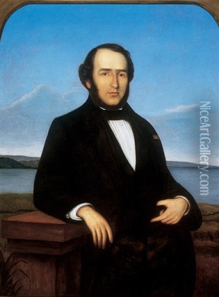 Portrait Of Joseph-charles Tache Oil Painting - Theophile Hamel