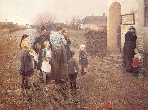 The Interrogation 1897 Oil Painting - Laszlo Pataky