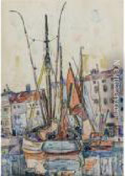 Port De La Rochelle Oil Painting - Paul Signac