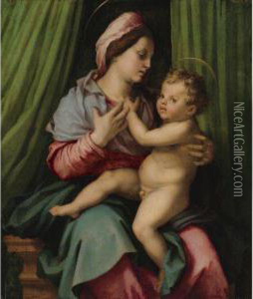 Madonna And Child Oil Painting - Andrea Del Sarto