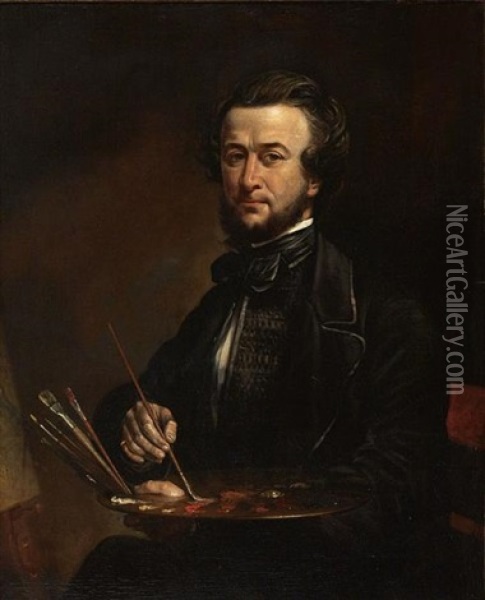 Self-portrait Oil Painting - William Daniels
